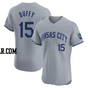 Matt Duffy Men's Kansas City Royals Gray Elite Road Jersey