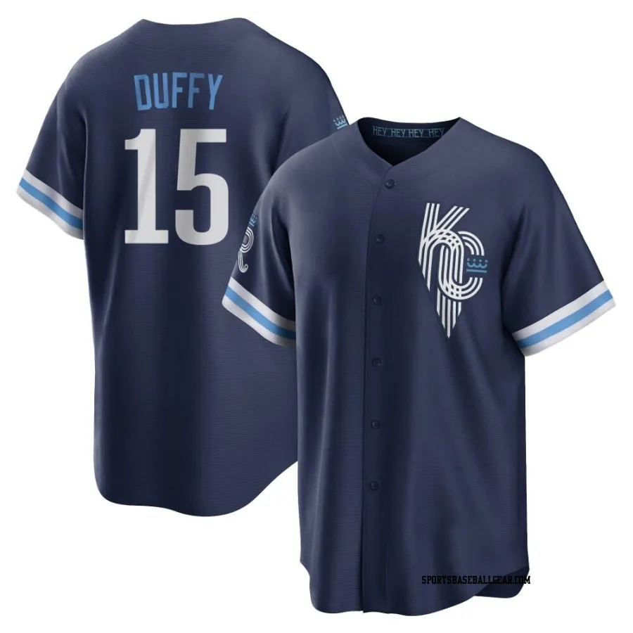 Matt Duffy Men's Kansas City Royals Navy Replica 2022 City Connect Jersey