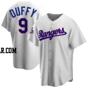 Matt Duffy Men's Texas Rangers White Replica Home Cooperstown Collection 2023 World Series Champions Jersey