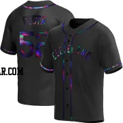 Matt Festa Men's Cleveland Guardians Black Holographic Replica Alternate Jersey