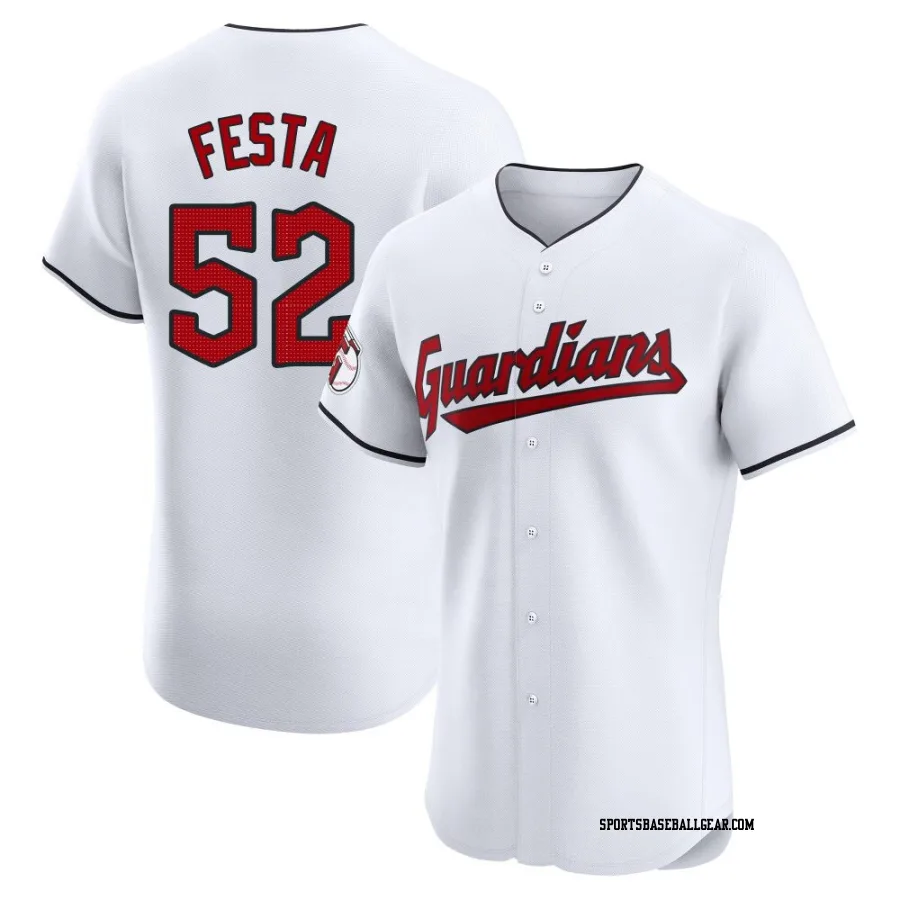 Matt Festa Men's Cleveland Guardians White Elite Home Jersey