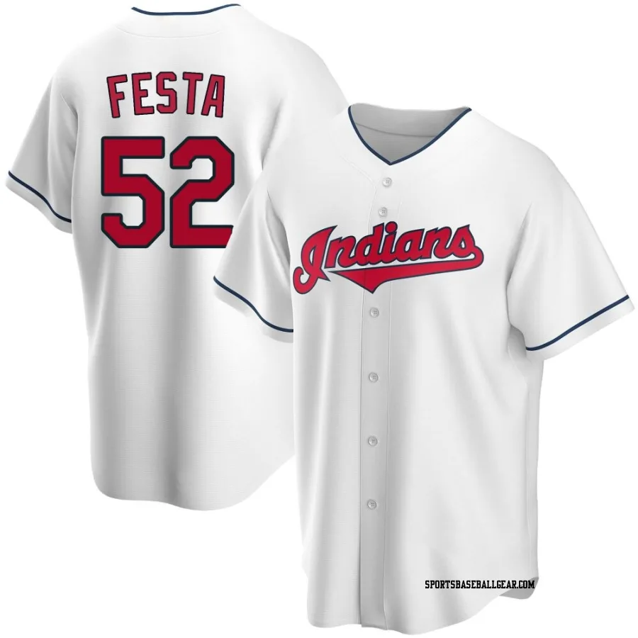 Matt Festa Men's Cleveland Guardians White Replica Home Jersey