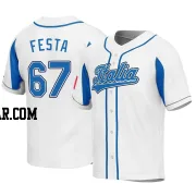 Matt Festa Men's Italy Baseball White Replica 2023 World Baseball Classic Jersey