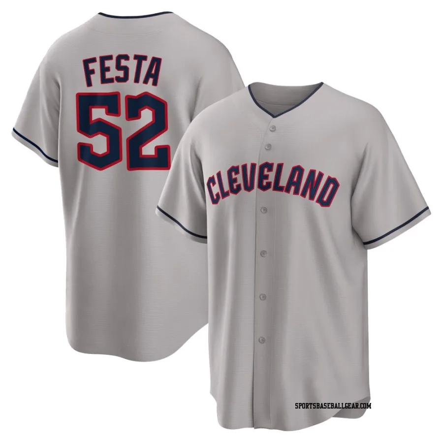 Matt Festa Youth Cleveland Guardians Gray Replica Road Jersey