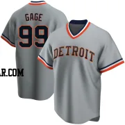 Matt Gage Men's Detroit Tigers Gray Replica Road Cooperstown Collection Jersey
