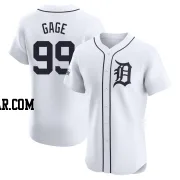 Matt Gage Men's Detroit Tigers White Elite Home Patch Jersey