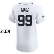 Matt Gage Men's Detroit Tigers White Elite Home Patch Jersey