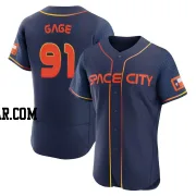 Matt Gage Men's Houston Astros Navy Authentic 2022 City Connect Jersey