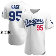 Matt Gage Men's Los Angeles Dodgers White Authentic Home Jersey