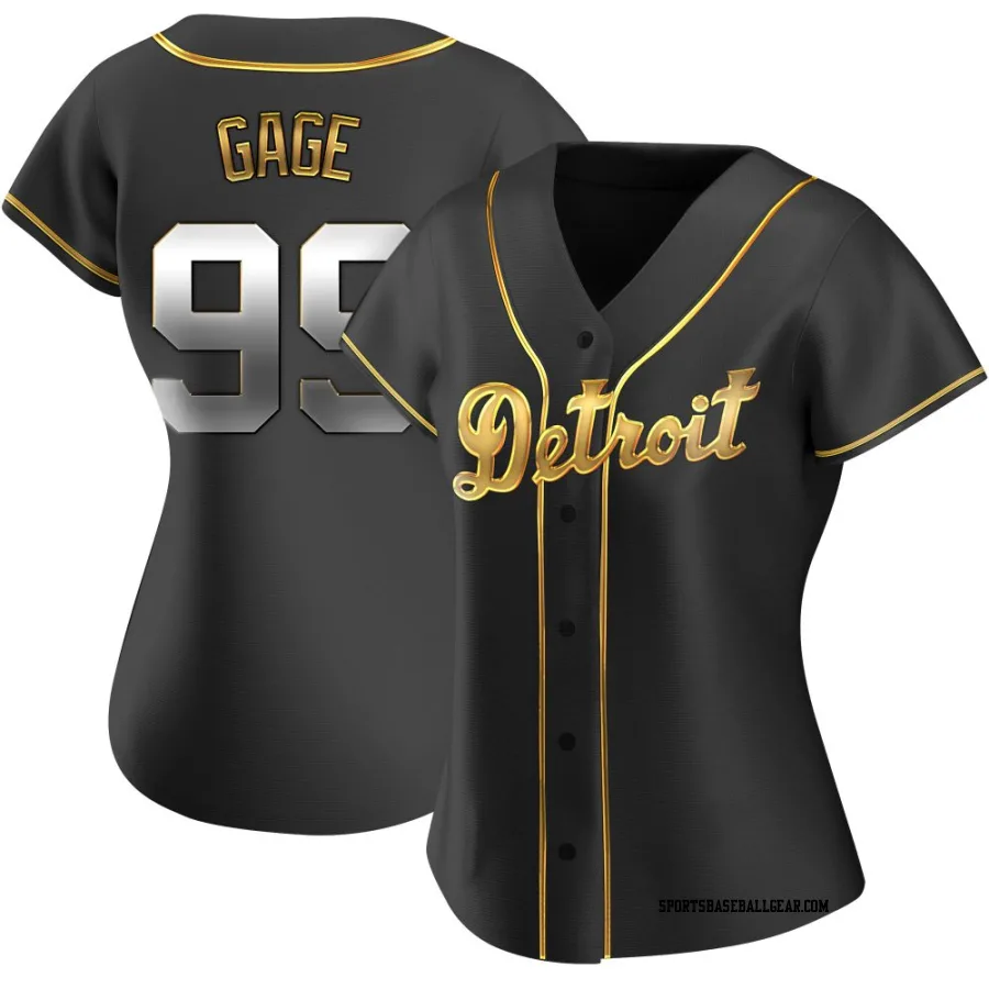 Matt Gage Women's Detroit Tigers Black Golden Replica Alternate Jersey