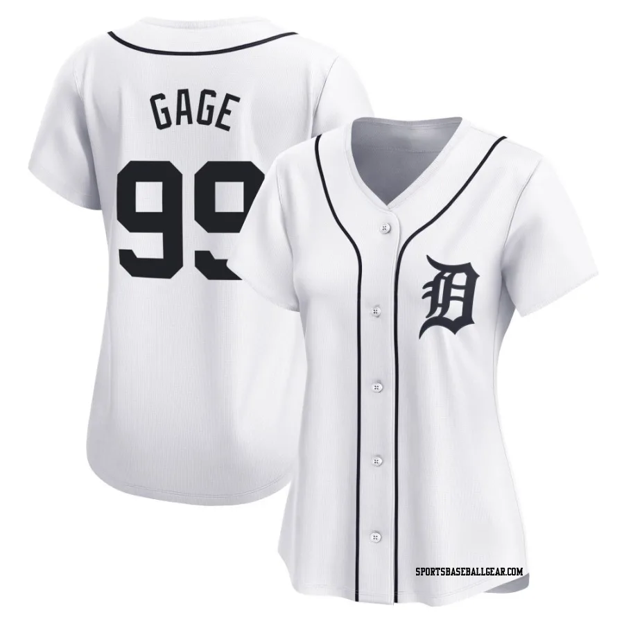 Matt Gage Women's Detroit Tigers White Limited Home Jersey