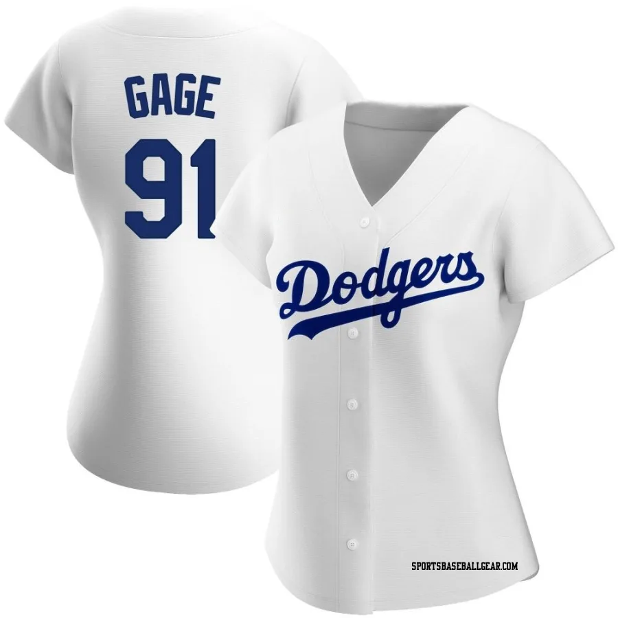 Matt Gage Women's Los Angeles Dodgers White Authentic Home Jersey