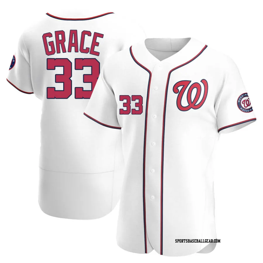 Matt Grace Men's Washington Nationals White Authentic Home Jersey