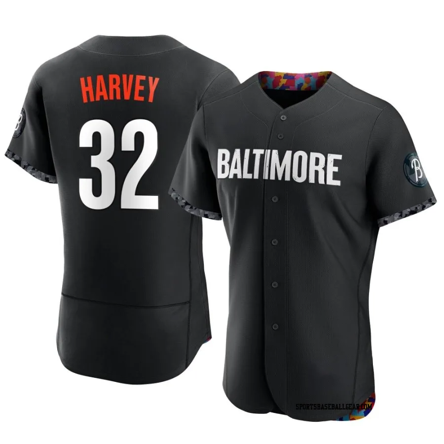 Matt Harvey Men's Baltimore Orioles Black Authentic 2023 City Connect Jersey