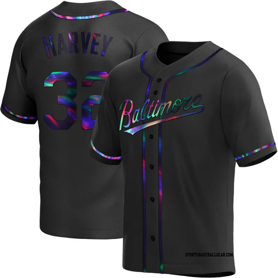 Matt Harvey Youth Baltimore Orioles Black Holographic Replica Alternate Jersey