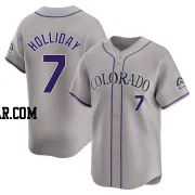 Matt Holliday Men's Colorado Rockies Gray Limited Road Jersey