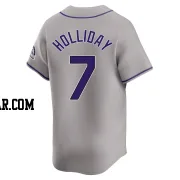 Matt Holliday Men's Colorado Rockies Gray Limited Road Jersey