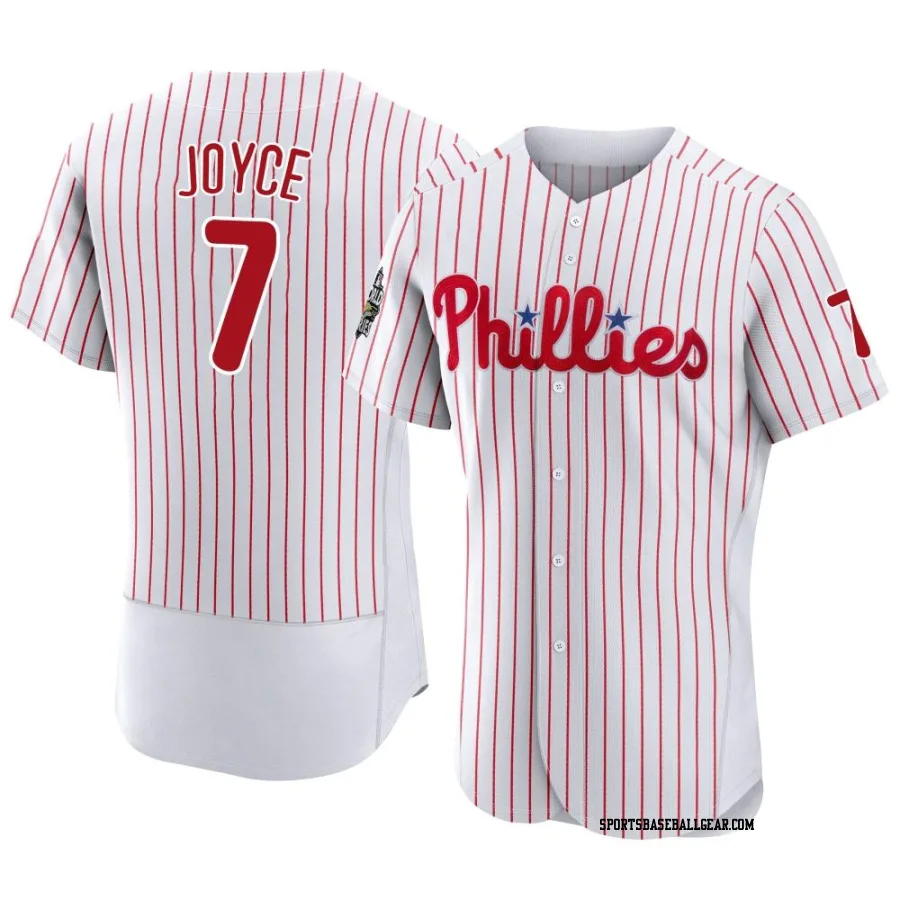 Matt Joyce Men's Philadelphia Phillies White Authentic 2022 World Series Home Jersey
