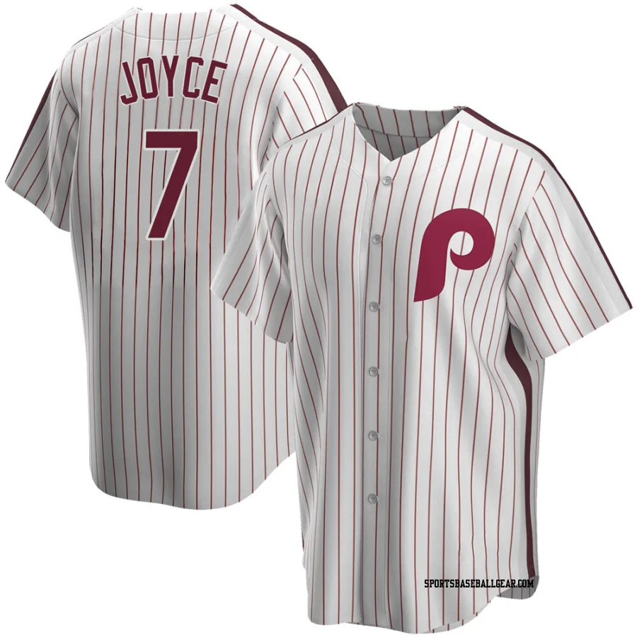 Matt Joyce Men's Philadelphia Phillies White Replica Home Cooperstown Collection Jersey