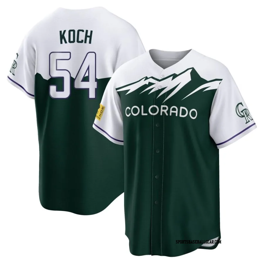 Matt Koch Youth Colorado Rockies Green Replica 2022 City Connect Jersey