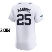 Matt Manning Men's Detroit Tigers White Elite Home Patch Jersey