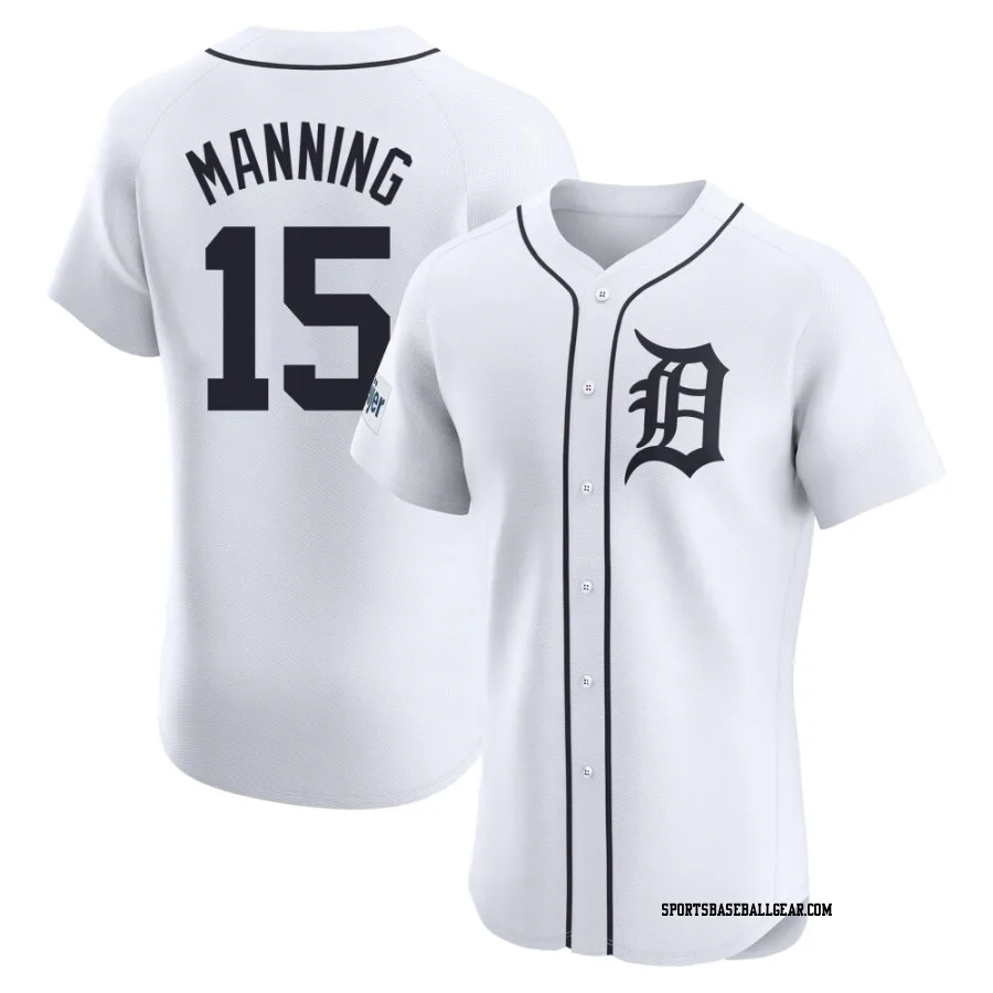 Matt Manning Men's Detroit Tigers White Elite Home Patch Jersey