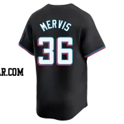 Matt Mervis Men's Miami Marlins Black Limited Alternate Jersey