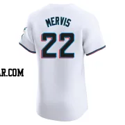 Matt Mervis Men's Miami Marlins White Elite Home Jersey