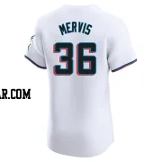 Matt Mervis Men's Miami Marlins White Elite Home Jersey