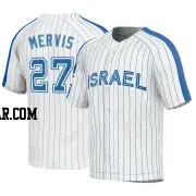 Matt Mervis Youth Israel Baseball White Replica 2023 World Baseball Classic Jersey