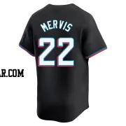 Matt Mervis Youth Miami Marlins Black Limited Alternate Jersey