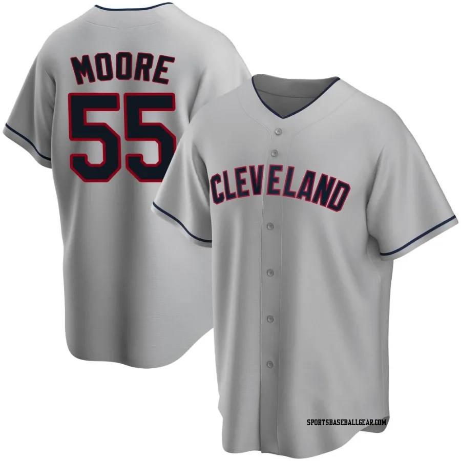 Matt Moore Men's Cleveland Guardians Gray Replica Road Jersey