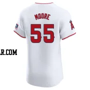 Matt Moore Men's Los Angeles Angels White Elite Home Patch Jersey