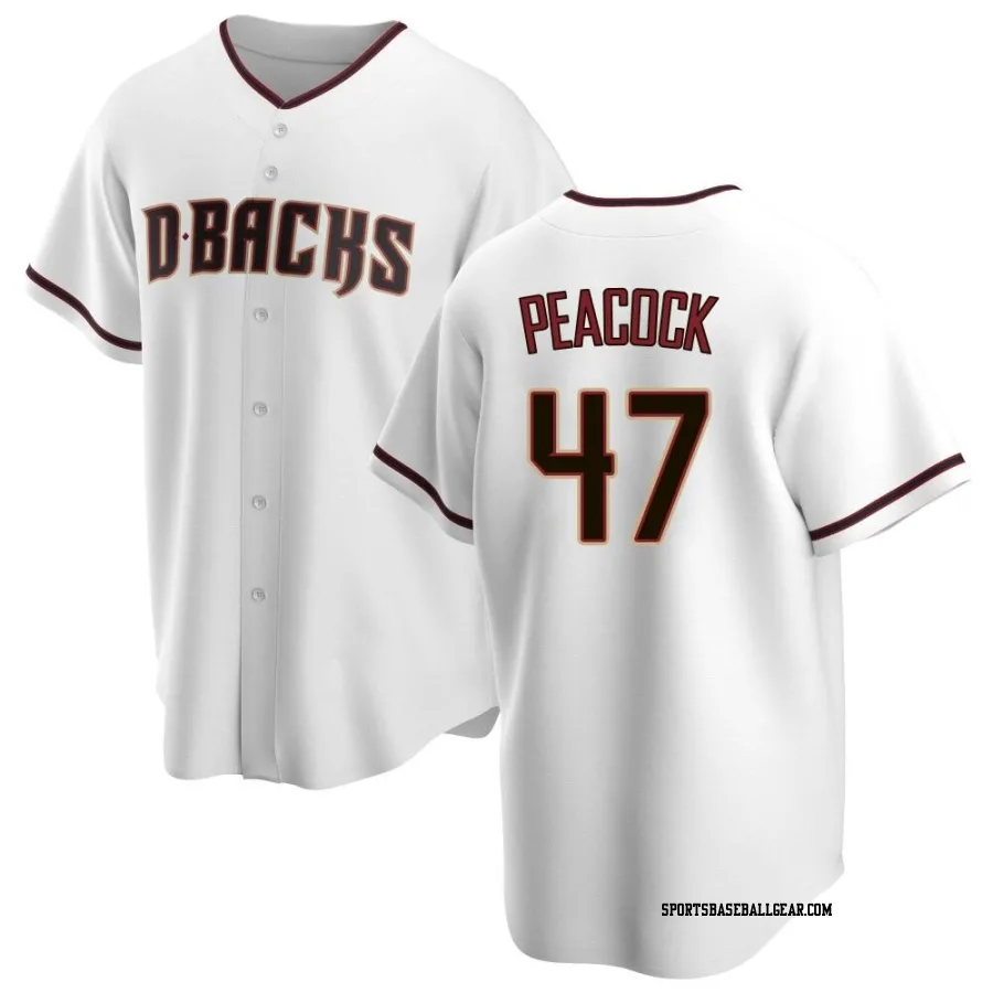 Matt Peacock Men's Arizona Diamondbacks White Replica Home Jersey