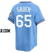 Matt Sauer Men's Kansas City Royals Light Blue Limited Throwback Cooperstown Collection Jersey