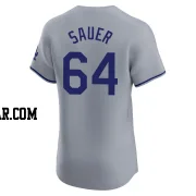 Matt Sauer Men's Los Angeles Dodgers Gray Elite Road Jersey