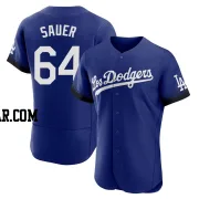 Matt Sauer Men's Los Angeles Dodgers Royal Authentic 2021 City Connect Jersey