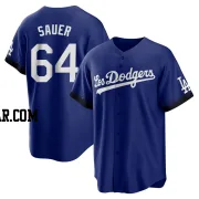 Matt Sauer Men's Los Angeles Dodgers Royal Replica 2021 City Connect Jersey