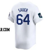 Matt Sauer Men's Los Angeles Dodgers White Limited 2024 World Tour Seoul Series Home Jersey