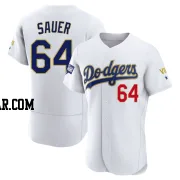 Matt Sauer Men's Los Angeles Dodgers White/Gold Authentic 2021 Gold Program Player Jersey