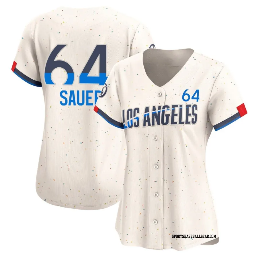 Matt Sauer Women's Los Angeles Dodgers Cream Limited 2024 City Connect Jersey