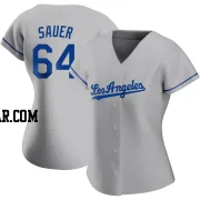 Matt Sauer Women's Los Angeles Dodgers Gray Replica Road Jersey