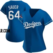 Matt Sauer Women's Los Angeles Dodgers Royal Authentic Alternate 2024 World Series Champions Jersey