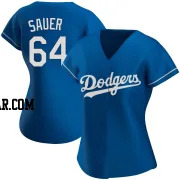Matt Sauer Women's Los Angeles Dodgers Royal Replica Alternate Jersey