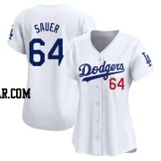 Matt Sauer Women's Los Angeles Dodgers White Limited Home Jersey