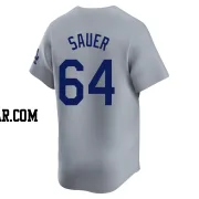 Matt Sauer Youth Los Angeles Dodgers Gray Limited Away 2024 World Series Jersey