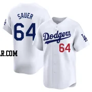 Matt Sauer Youth Los Angeles Dodgers White Limited Home Jersey