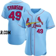 Matt Svanson Men's St. Louis Cardinals Light Blue Authentic Alternate Jersey