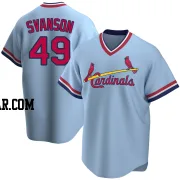 Matt Svanson Men's St. Louis Cardinals Light Blue Replica Road Cooperstown Collection Jersey
