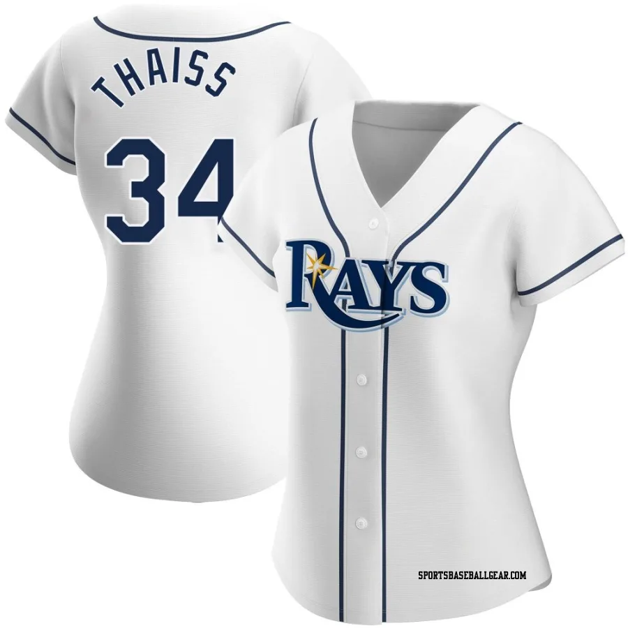 Matt Thaiss Women's Tampa Bay Rays White Authentic Home Jersey